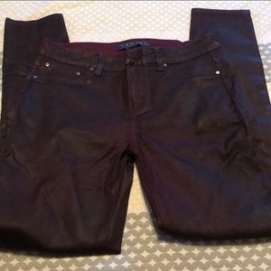 🔥Nordstrom coated stretch burgundy jeans🔥